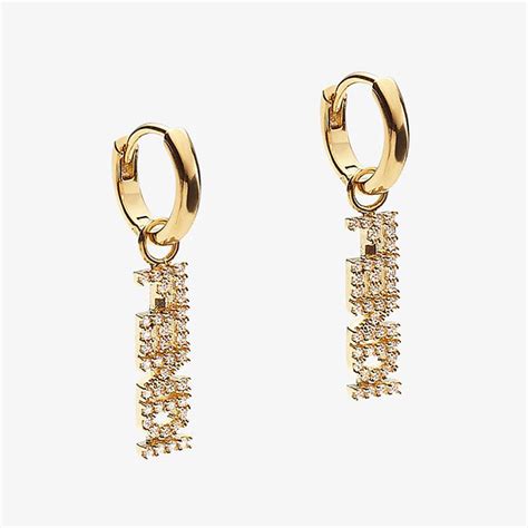 are fendi earrings real gold|fendi signature earrings.